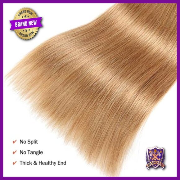 Human Hair Bundles with Lace Closure 8 10 12 Inch Straight Brazilian Virgin